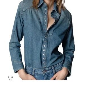 Zadig & Voltaire Western style Blue Denim Shirt. Size M. New no tags.
